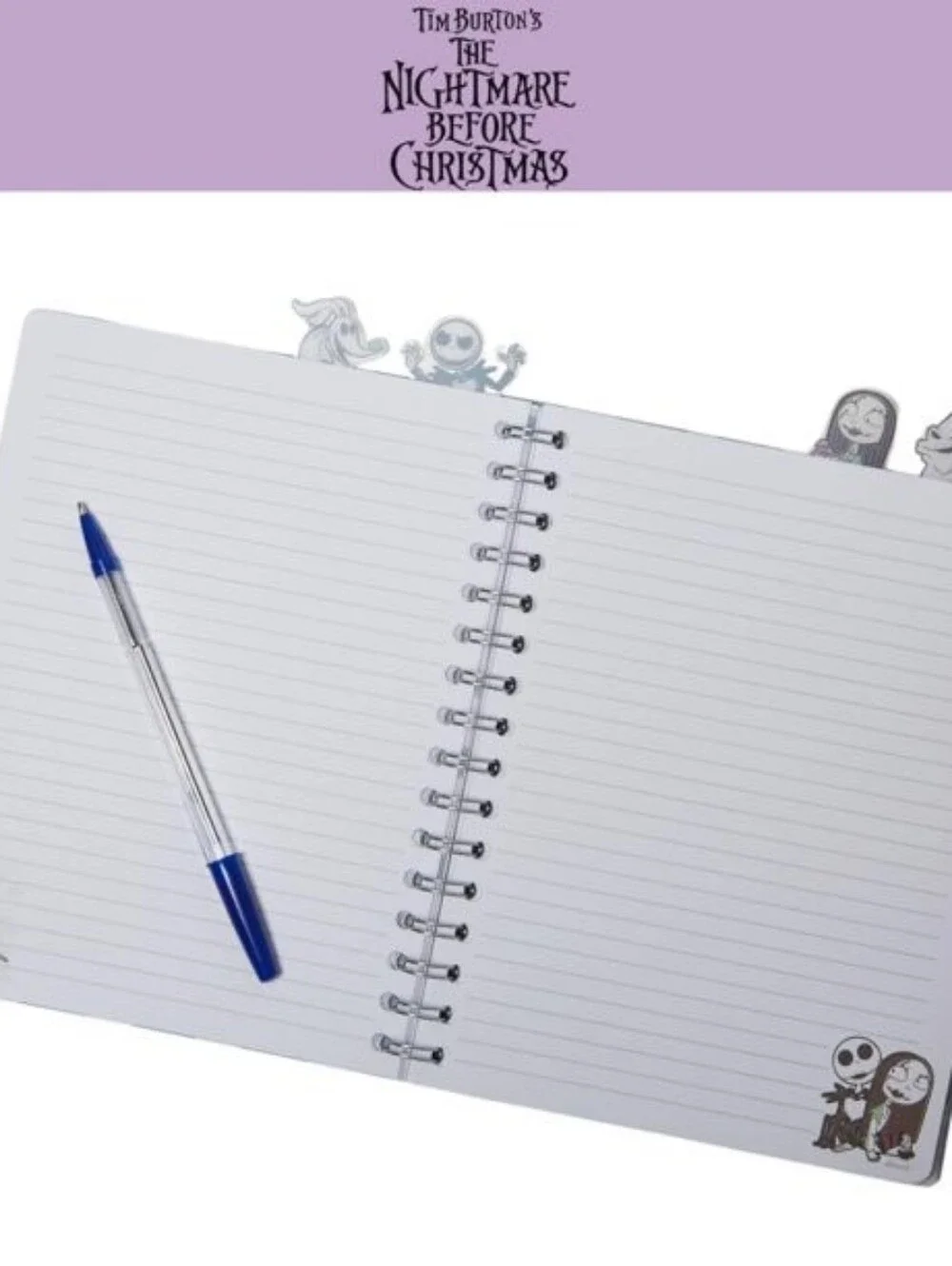 The Nightmare Before Christmas Sally & Jack Spiral Notebook - Purple